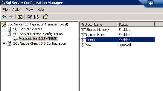 SQL Server Configuration Settings for Remote TCP/IP Connections